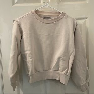Everlane - The Track Cropped Sweatshirt - Beige - XXS